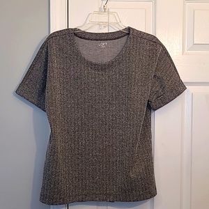 Loft Black and white short sleeve top